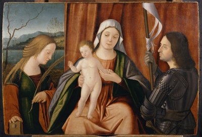 Madonna and Child with Saints Catherine of Alexandria and either George or Liberale by Vittore Carpaccio