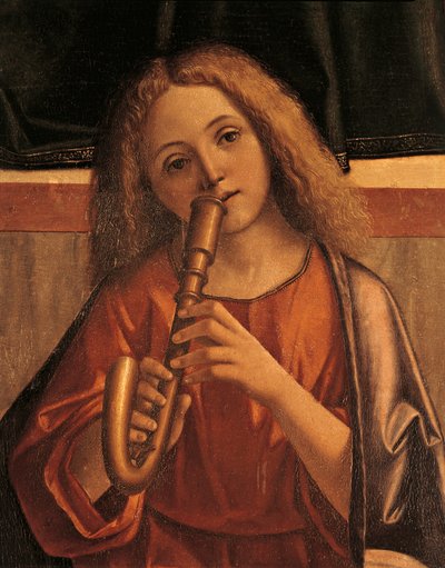 Minstrel Angel (detail) by Vittore Carpaccio