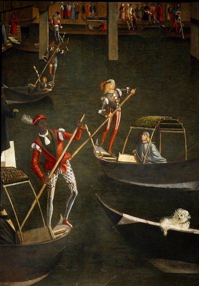 The Miracle of the Relic of the Holy Cross at Rialto Bridge in Venice (detail) by Vittore Carpaccio