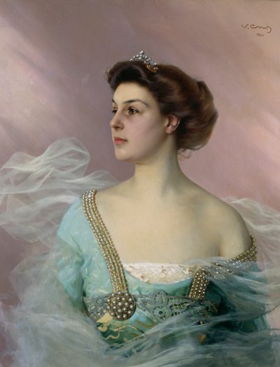 Portrait of a young lady by Vittorio Matteo Corcos
