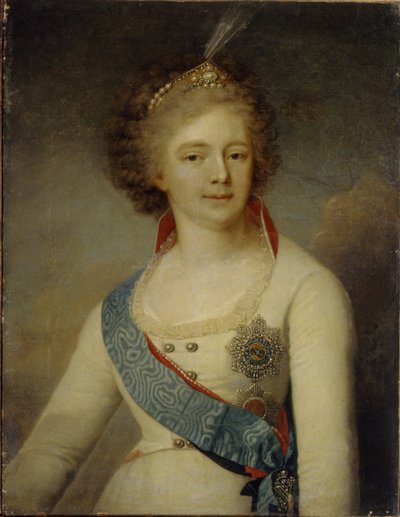 Portrait of Empress Maria Feodorovna in the Chevalier Guard Uniform, 1796 by Vladimir Lukich Borovikovsky