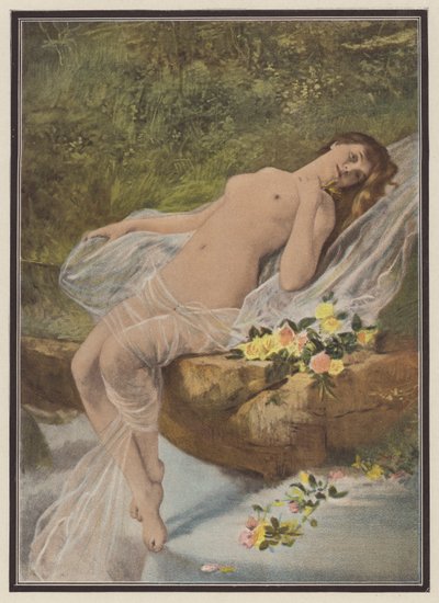 Woman with Flowers by Vlaho Bukovac