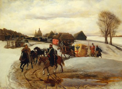 The Spring Pilgrimage of the Tsarina at the Time of Tsar Alexis I Mikhailovich, 1868 by Vyacheslav Grigoryevich Schwarz