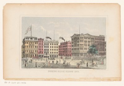 Park Row, Manhattan (Printing House Square 1868) by W.C. Rogers and Co.