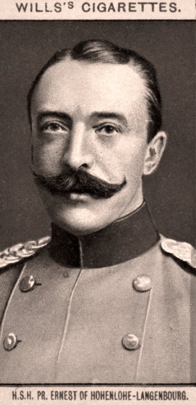 H.S.H, Prince Ernest of Hohenlohe-Langenbourg, 1908 by WD and HO Wills
