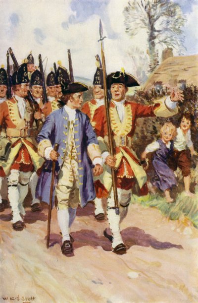 All That Day the Sergeant and the Young Soldier Marched Together by W.R.S. (after) Stott