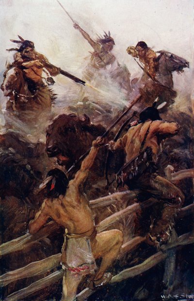 At Close Quarters with the Buffalo by W.R.S. (after) Stott