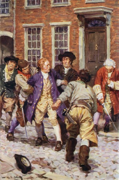 "At this instant a number of fellows rushed in and seized Jones" by W.R.S. (after) Stott