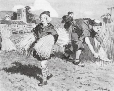 Bede in the harvest-field by W.R.S. (after) Stott