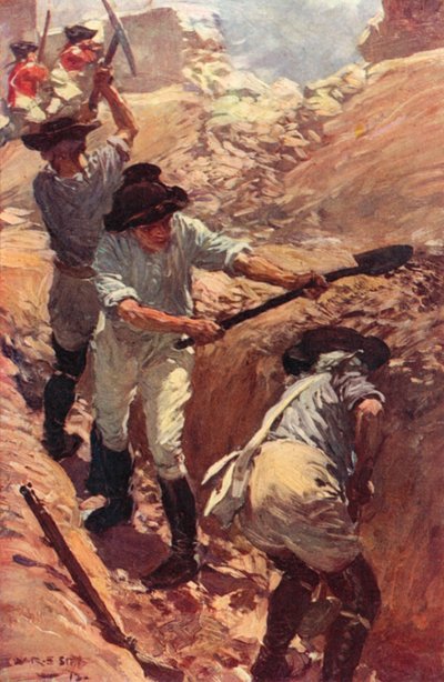 Clive in the Trenches at Arcot by W.R.S. (after) Stott