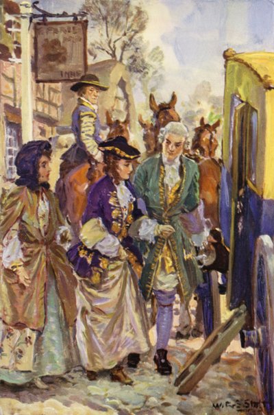 His Lordship Conducted the Ladies into the Vehicle by W.R.S. (after) Stott