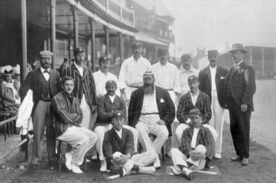 The England Test cricket XI at Nottingham, Nottinghamshire by William Albert Rouch