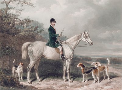Mr. William Long on Bertha, Engraved by E. Hacker, 1849 by W. Barraud