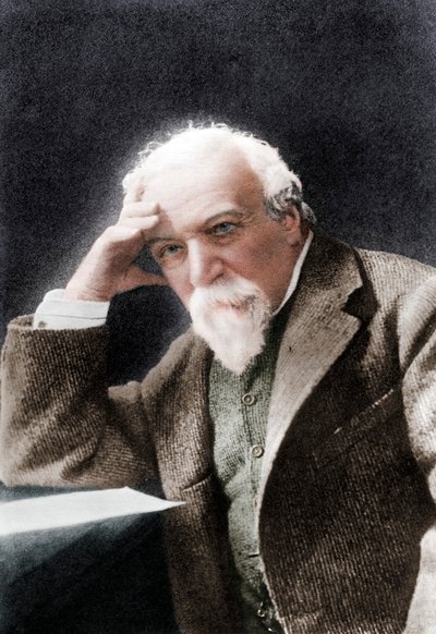 Robert Browning, English poet and playwright, late 19th century by W H Grove