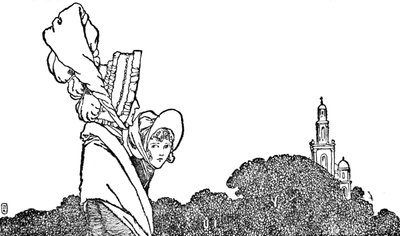 Karen and the Old Lady Walked to Church by William Heath Robinson