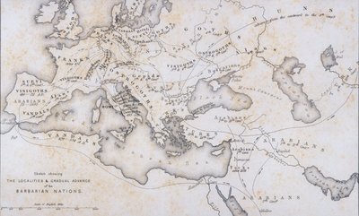 The Localities and Gradual Advance of the Barbarian Nations by W Hughes