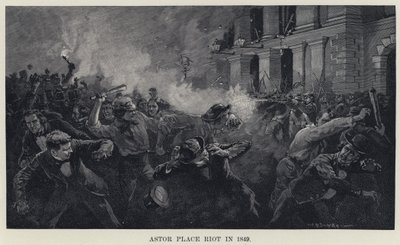 Astor Place Riot in 1849 by W. P. Snyder