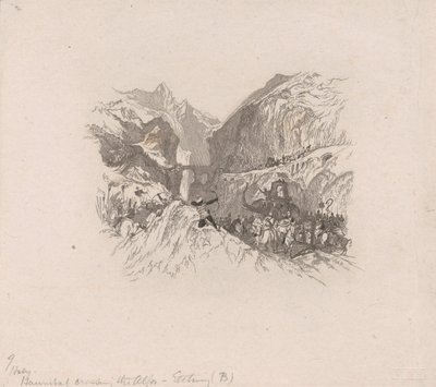 Hannibal Passing the Alps (vignette) by W. R. Smith