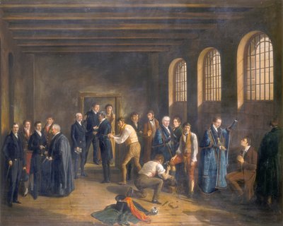 Newgate Prison on the Morning of the Execution of Henry Fauntleroy by W Thomson