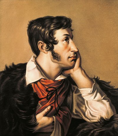 Portrait of Polish Poet Adam Mickiewicz by Walenty Wankowicz