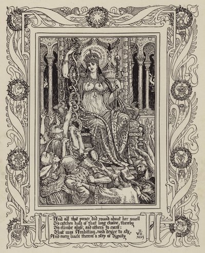 Page from New Illustrated Edition of Spenser’s Faerie Queene by Walter (after) Crane