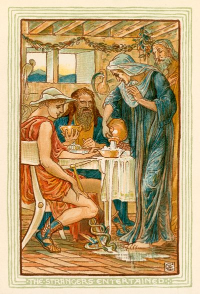 The Strangers Entertained by Walter (after) Crane