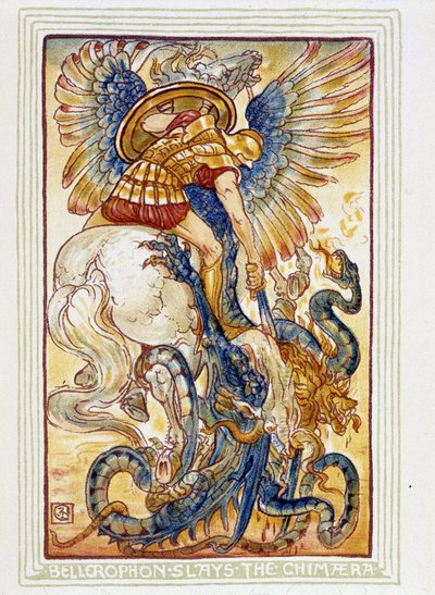 Bellerophon fights the chimeras - in 