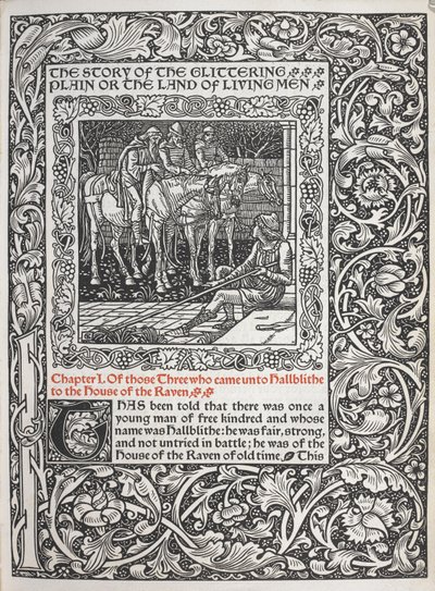 Chapter I. Of those three who came to Hallblithe to the house of the Raven by Walter Crane