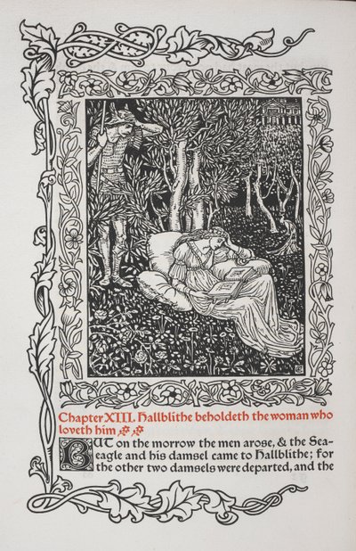 Chapter XIII. Hallblithe Beholdeth the Woman Who Loveth Him. by Walter Crane