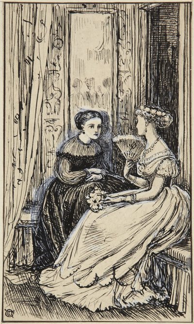 Two Ladies Conversing (Anne Hereford) by Walter Crane