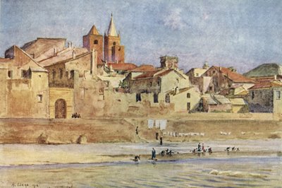 Albenga, from the Centa, Italy by Walter Frederick Roofe Tyndale