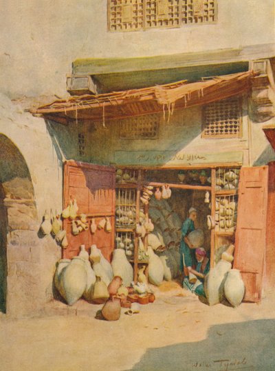 Pottery Bazaar in a Nile Village, c1905 by Walter Frederick Roofe Tyndale