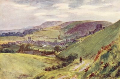 Wessex: Corfe Castle from Nine Barrow Down by Walter Frederick Roofe Tyndale