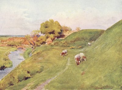 Wessex: On the old walls of Wareham by Walter Frederick Roofe Tyndale