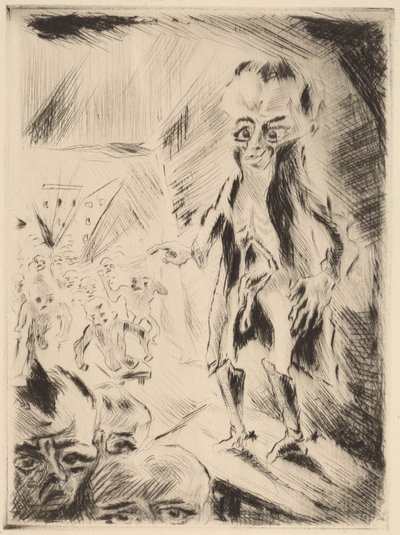 Scene in the Cafe with the Cripple by Walter Gramatte