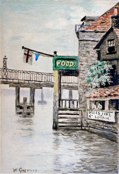 View of the Adam and Eve Inn, Chelsea, London by Walter Greaves