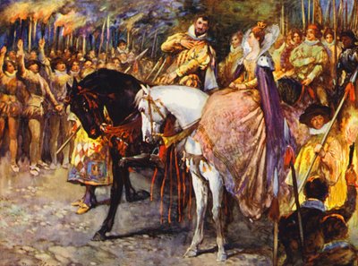 Illustration for Kenilworth by Sir Walter Scott by Walter Grieve
