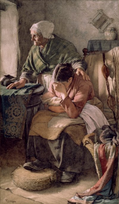 "But Men Must Work and Women Must Weep" by Walter Langley
