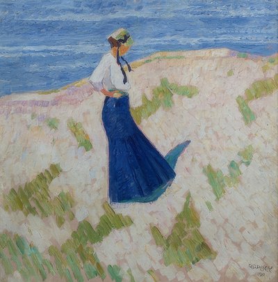 Bernhardine Bornemann on the Beach in Heist by Walter Ophey