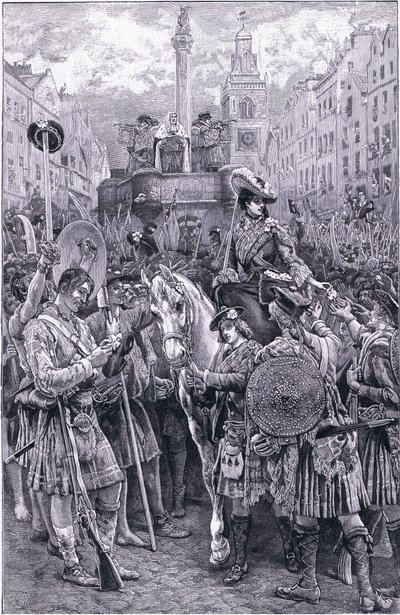 Proclamation of the Old Pretender as King James VIII at the Edinburgh Cross by Walter Paget