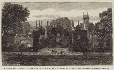 Singleton Abbey, Swansea, the Residence of Mr H H Vivian, MP, visited by the Prince and Princess of Wales by Walter Paget