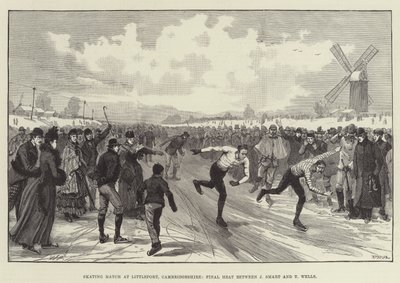 Skating Match at Littleport, Cambridgeshire, Final Heat between J Smart and T Wells by Walter Paget