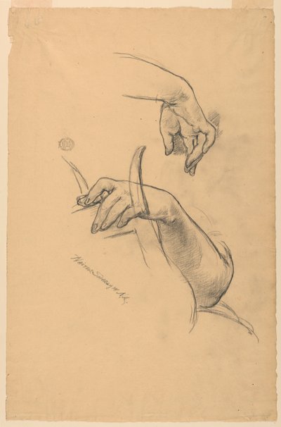 Studies of the Left Arm and Right Hand of a Woman by Walter Shirlaw