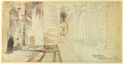 Study for Watercolor, Siena Cathedral by Walter Shirlaw
