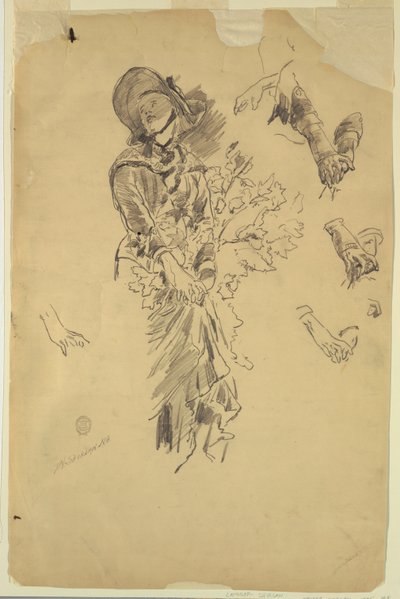 Study of Figure for "In the Mountains" by Walter Shirlaw