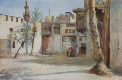 A Courtyard near the Tentmakers Bazaar, Cairo by Walter Spencer Stanhope Tyrwhitt