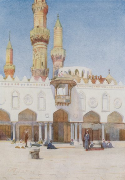 Courtyard of the Mosque of El Azhar, University of Cairo by Walter Spencer Stanhope Tyrwhitt