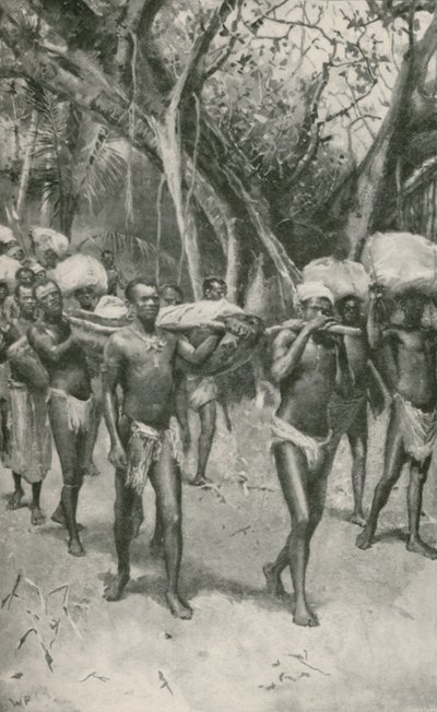 The Followers of Dr. Livingstone Carry His Embalmed Body to the Coast by Walter Stanley Paget