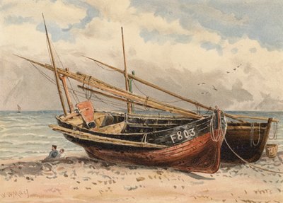French Fishing Boats, "Etretat" by Walter William May