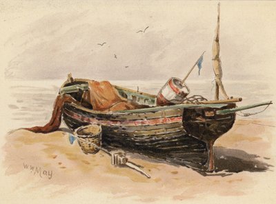 French Fishing Lugger by Walter William May
